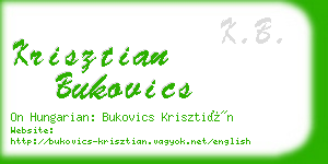 krisztian bukovics business card